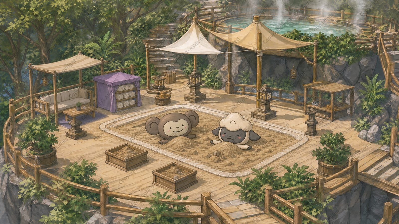 Allwalks — Scene Concept Art process image 7