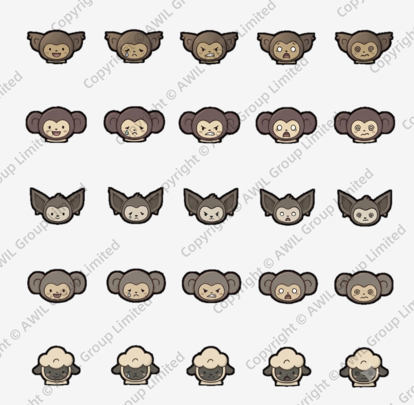 Allwalks — IP & Emoji Design process image 2